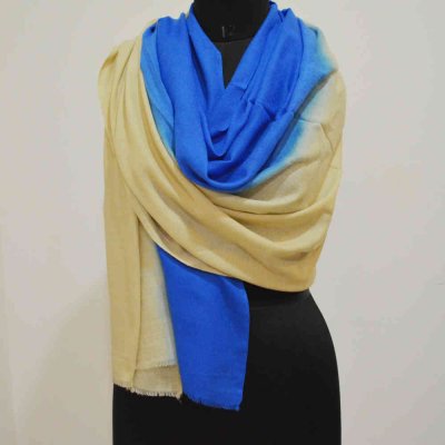 Pure Pashmina Shaded Birds Eye Weave Wrap / Stole