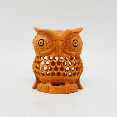 Whitewood Owl With Jali Work