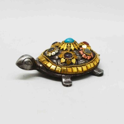 Tortoise With Jewellery Stone Work
