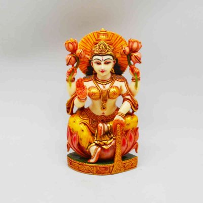 Marble Dust Goddess Lakshmi Sitting