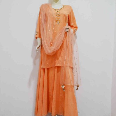 Cotton Skirt with Top and Dupatta