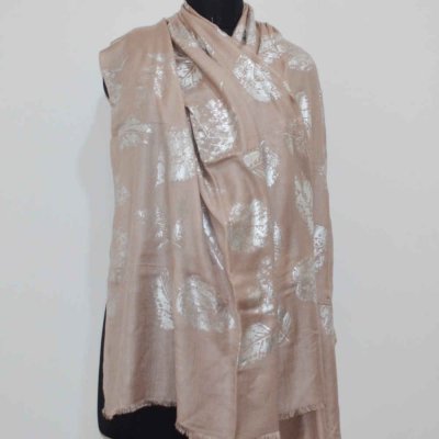 Silk Blended Modal Foil Print Wrap / Stole