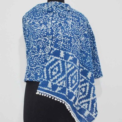 Indigo Printed Scarf