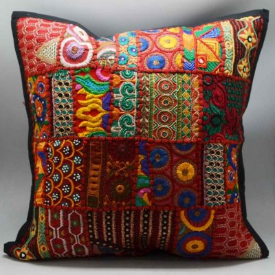 Embroidery Cotton Cushion Cover 