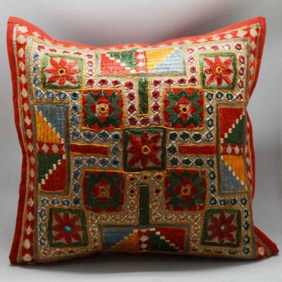 Embroidery Cotton Cushion Cover