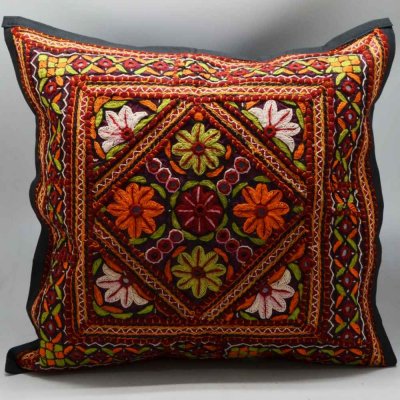 Embroidery Cotton Cushion Cover 