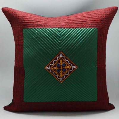 Cotton Dupion Fancy Striped Cushion Cover 