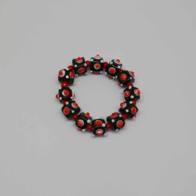 Elastic Bracelet with Glass Beads