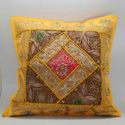 Cotton Cushion Cover with Patch Work 