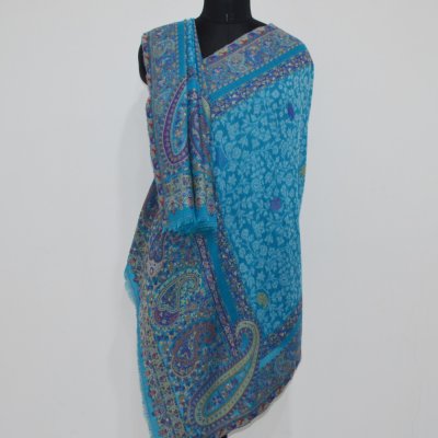 Fine Wool Kani with Booti Jamawar Wrap / Stole