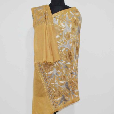 Fine wool Silky Jamawar Zari Wrap / Stole