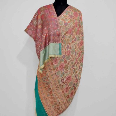  Modal Silk Blend Phulkari Stole/ Wrap