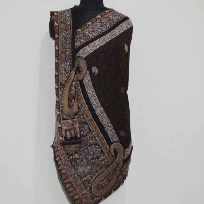 Fine wool Kani with Buti Jamawar Wrap / Stole