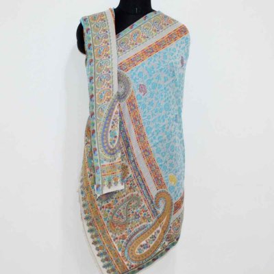 Fine wool Kani with Buti Jamawar Wrap / Stole