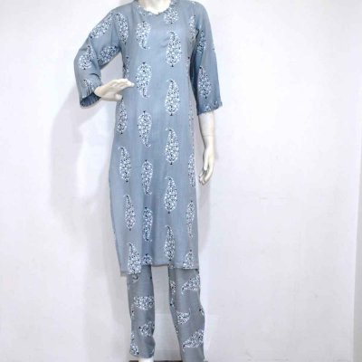 Rayon Kurti with Pallazo Set