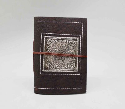 Handmade Notebook with Metal Ele Logo 