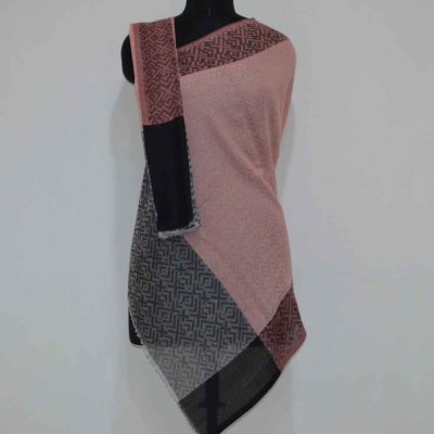 Fine Wool Modern Self Weaving Wrap/ Stole
