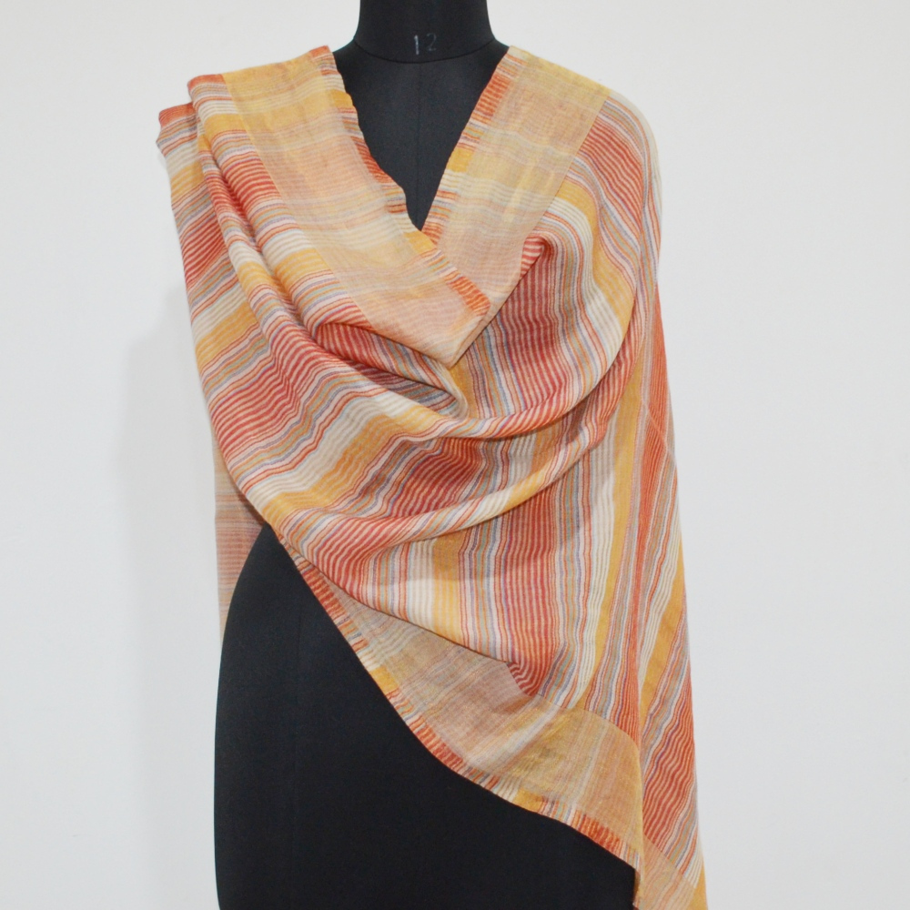 Zari dyeing On Fine Wool Wrap / Stole | 478023 (02PW1305) | Craft House ...